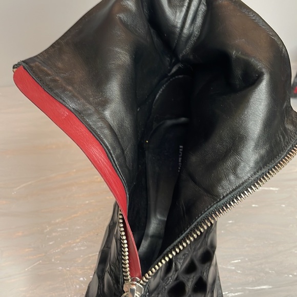 Halmanera Italian Leather Boots Chunk Lug Sole Front Zip Ankle Mid - Picture 16 of 16